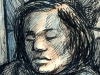 Detail of blanketed woman