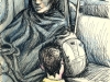 Blanketed woman