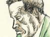 Detail of business man snoozing
